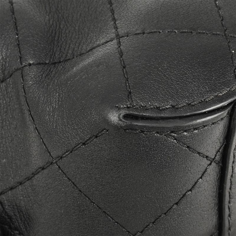 Chanel Matelasse Chain Shoulder Bag Leather Black 8 Digits 27s Coco Mark