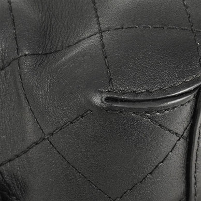 Chanel Matelasse Chain Shoulder Bag Leather Black 8 Digits 27s Coco Mark