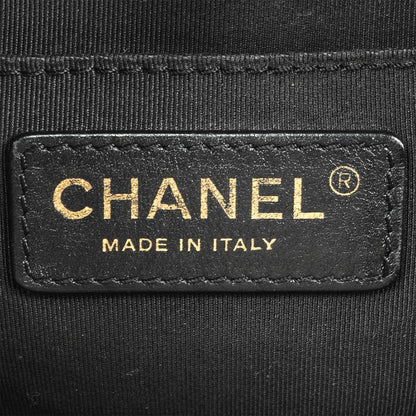 Chanel Matelasse Chain Shoulder Bag Leather Black 8 Digits 27s Coco Mark