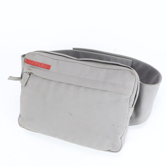Prada Sport Body Bag Body Waist Pouch Shoulder Gray B9149s Men's CEE Cz2-10