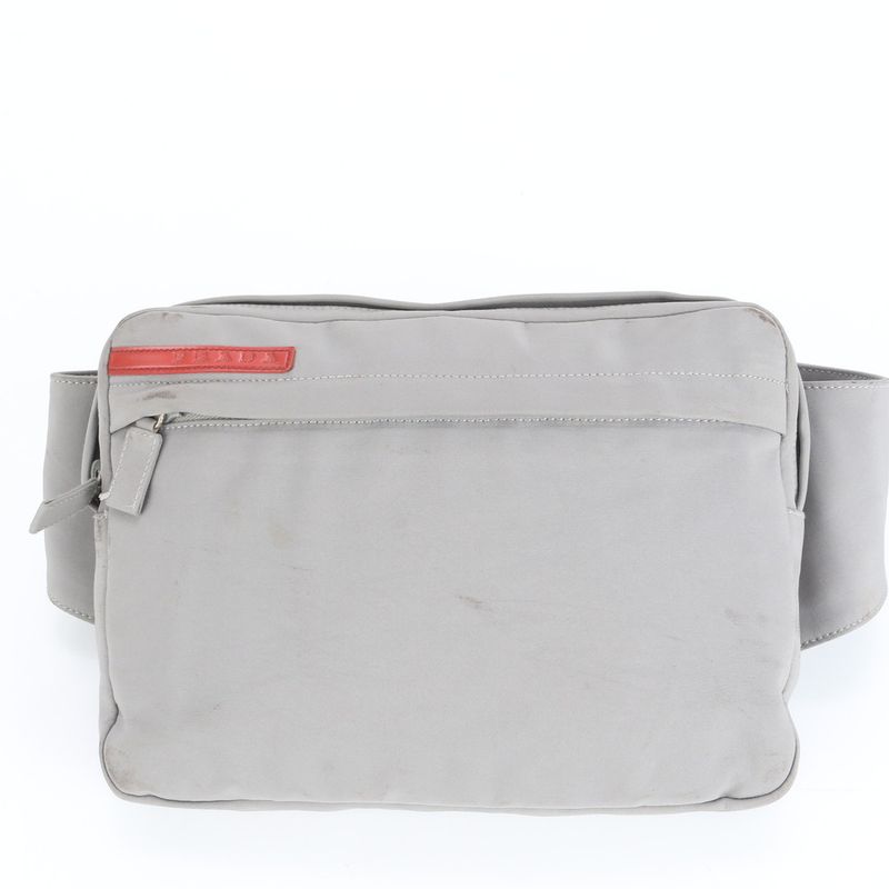 Prada Sport Body Bag Body Waist Pouch Shoulder Gray B9149s Men's CEE Cz2-10