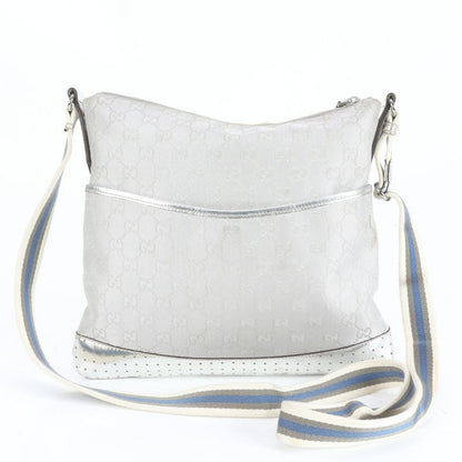 Gucci GG Canvas Sherry Line 145857 Leather Shoulder Bag Crossbody Women RRR