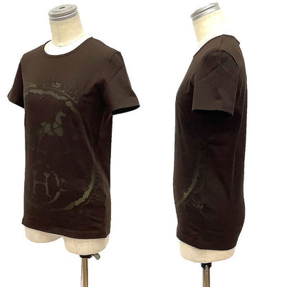 Hermes Short Sleeve T-shirt Gaultier Period Size 36 Brown Caleche Carriage