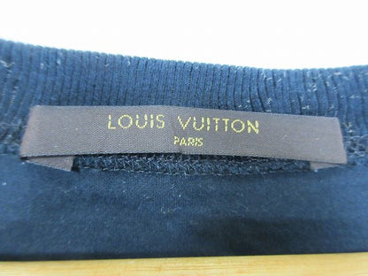 Louis Vuitton T-shirt Crew Neck Short Sleeve Print Size S Navy QQQ