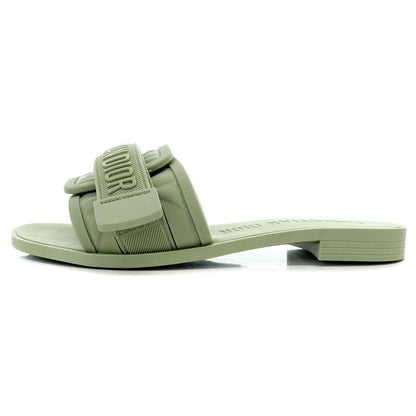 Christian Diorevolution Sandals Flats Velcro Rubber 34 21cm (8.27in) Khaki YO21