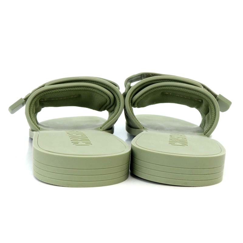 Christian Diorevolution Sandals Flats Velcro Rubber 34 21cm (8.27in) Khaki YO21