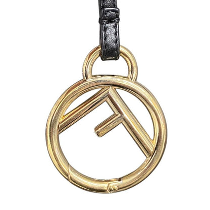 Em1124 Fendi Key Holder Key Chain Back Charm Monkey Studs Zucca Gold Hardware
