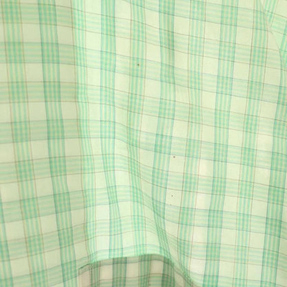 Christian DIOR Stand Collar Shirt Short Sleeve Check L Green White AT - OS -