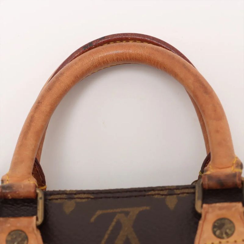 Louis Vuitton Monogram Mini Speedy M41534 Leather Handbag Genuine Leather