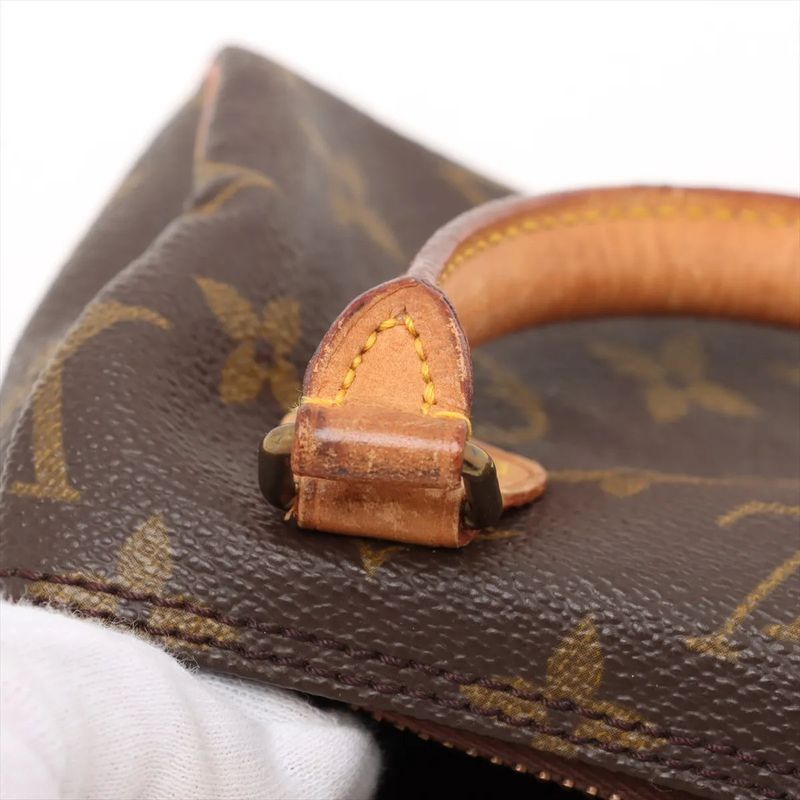 Louis Vuitton Monogram Mini Speedy M41534 Leather Handbag Genuine Leather