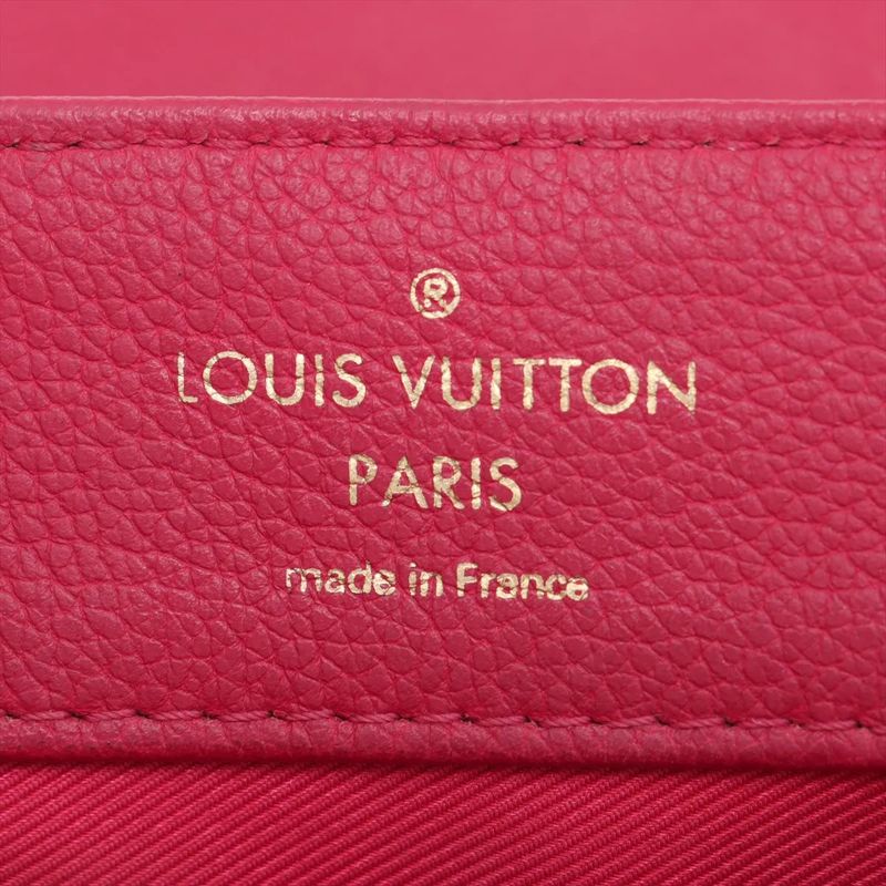Louis Vuitton Lock Me PM Fuchsia M50360 Leather Handbag Tote Genuine Leather