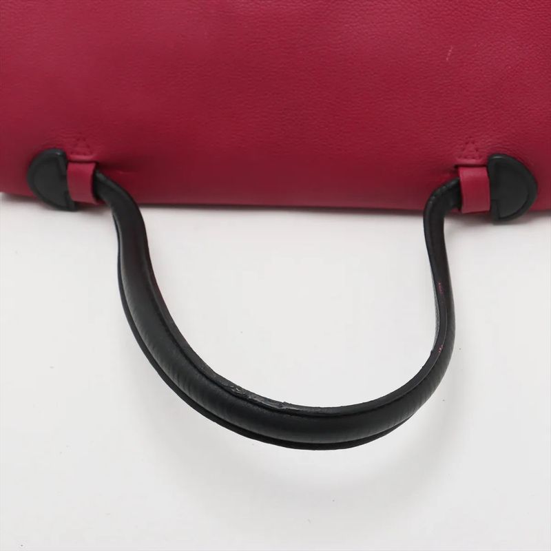 Louis Vuitton Lock Me PM Fuchsia M50360 Leather Handbag Tote Genuine Leather
