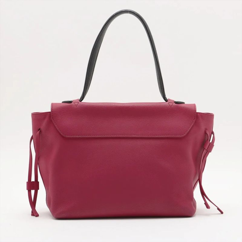 Louis Vuitton Lock Me PM Fuchsia M50360 Leather Handbag Tote Genuine Leather