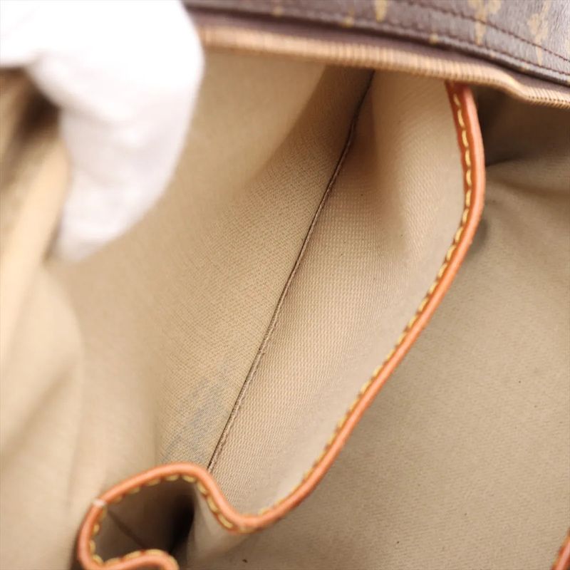 Louis Vuitton Monogram Deauville M47270 Leather Boston Bag Business Travel Tote