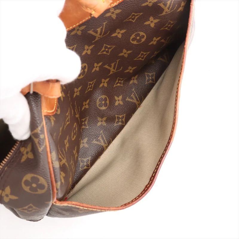 Louis Vuitton Monogram Deauville M47270 Leather Boston Bag Business Travel Tote