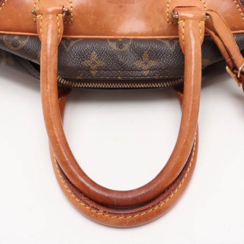 Louis Vuitton Monogram Deauville M47270 Leather Boston Bag Business Travel Tote