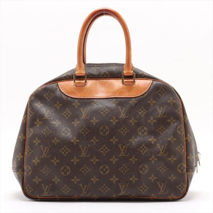 Louis Vuitton Monogram Deauville M47270 Leather Boston Bag Business Travel Tote