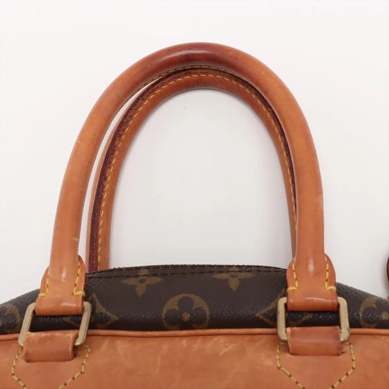 Louis Vuitton Monogram Deauville M47270 Leather Boston Bag Business Travel Tote
