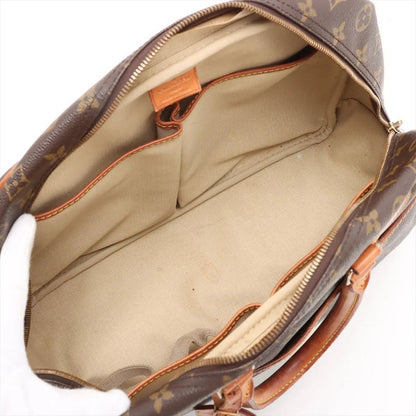 Louis Vuitton Monogram Deauville M47270 Leather Boston Bag Business Travel Tote