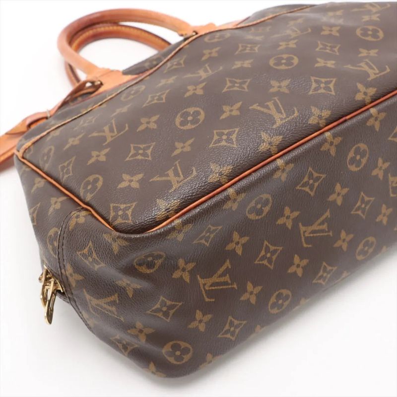 Louis Vuitton Monogram Deauville M47270 Leather Boston Bag Business Travel Tote