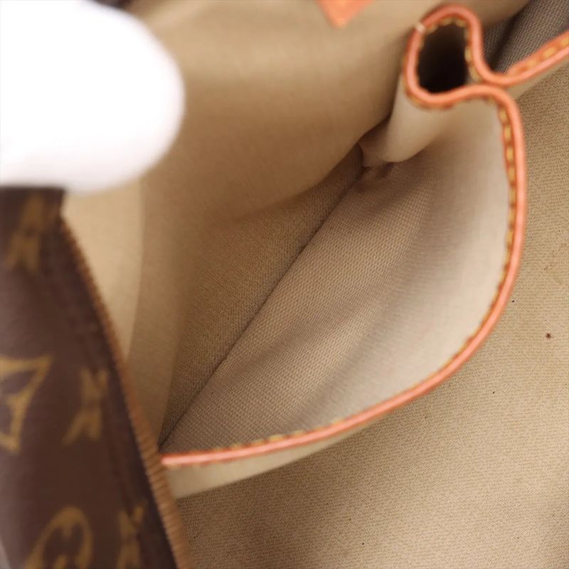 Louis Vuitton Monogram Deauville M47270 Leather Boston Bag Business Travel Tote