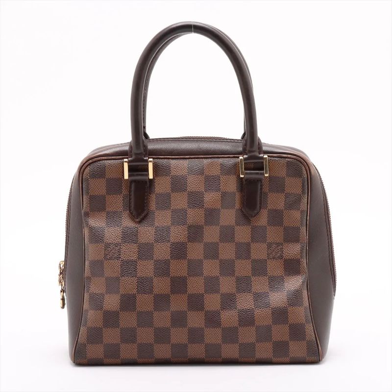 Louis Vuitton Damier Brera N51150 Leather Handbag Tote Genuine Leather Brand