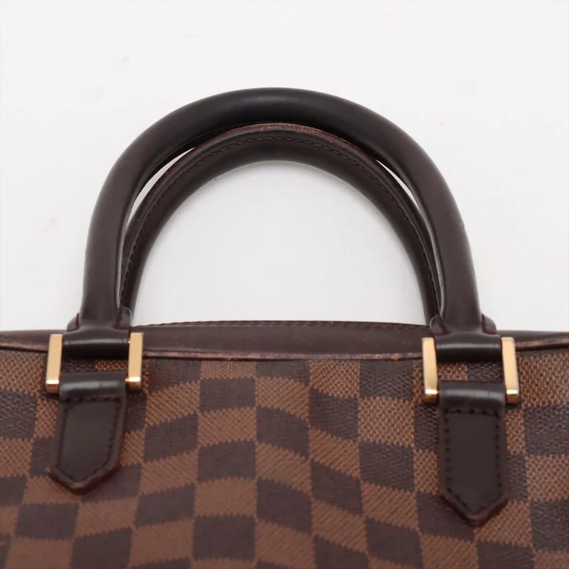 Louis Vuitton Damier Brera N51150 Leather Handbag Tote Genuine Leather Brand