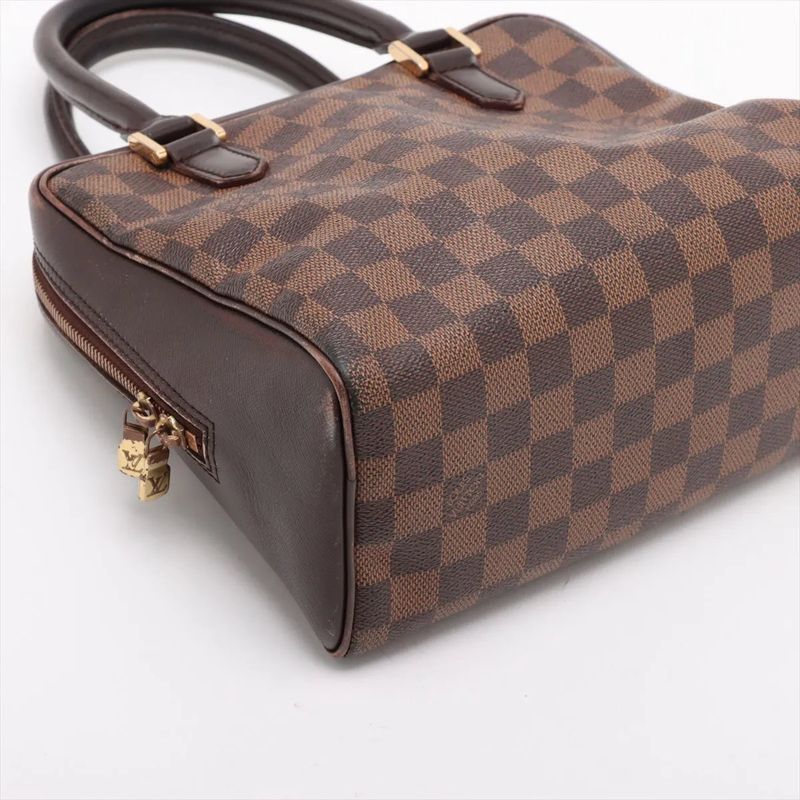 Louis Vuitton Damier Brera N51150 Leather Handbag Tote Genuine Leather Brand