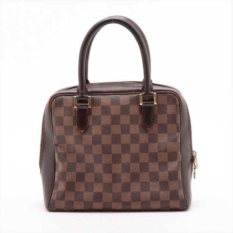 Louis Vuitton Damier Brera N51150 Leather Handbag Tote Genuine Leather Brand