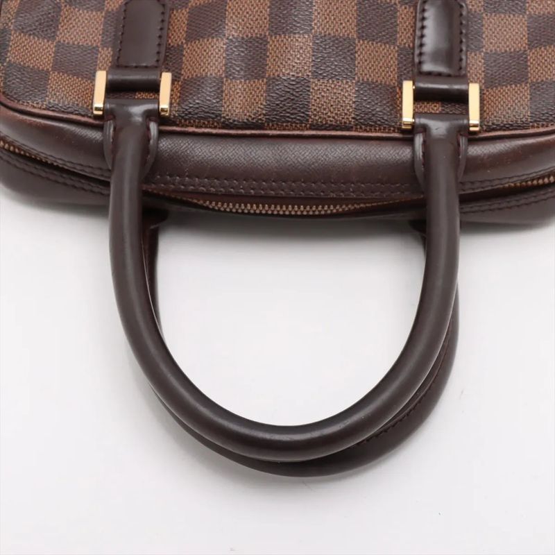 Louis Vuitton Damier Brera N51150 Leather Handbag Tote Genuine Leather Brand