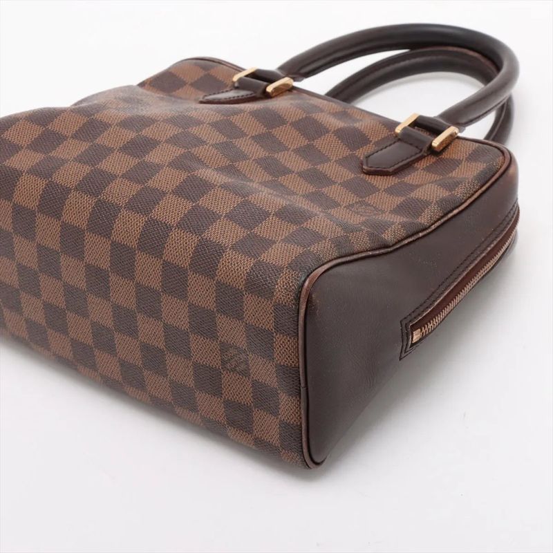 Louis Vuitton Damier Brera N51150 Leather Handbag Tote Genuine Leather Brand