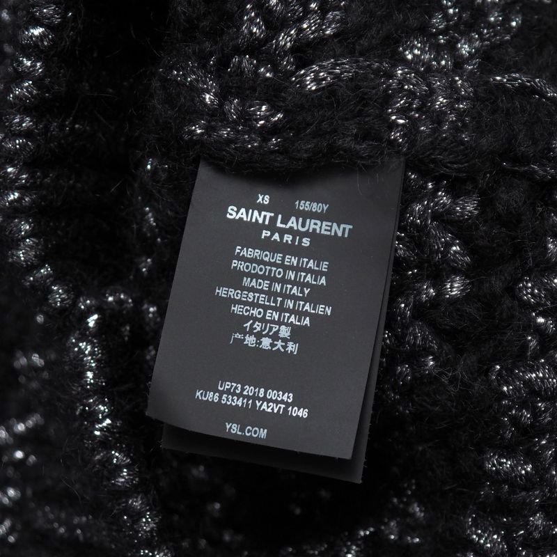 Saint Laurent Paris Sweater Size XS Knit Moheya Blend Alpaca Blend All