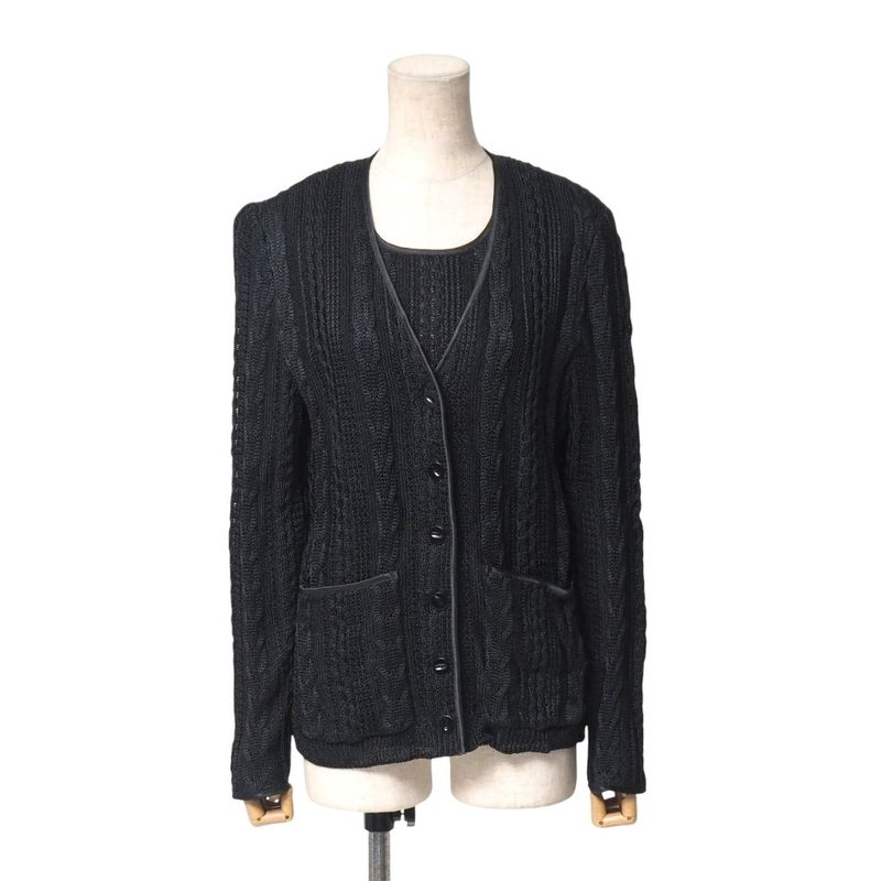 YVES Saint Laurent Yves Saint Laurent Ensemble Size Vest M Cardigan L Knit
