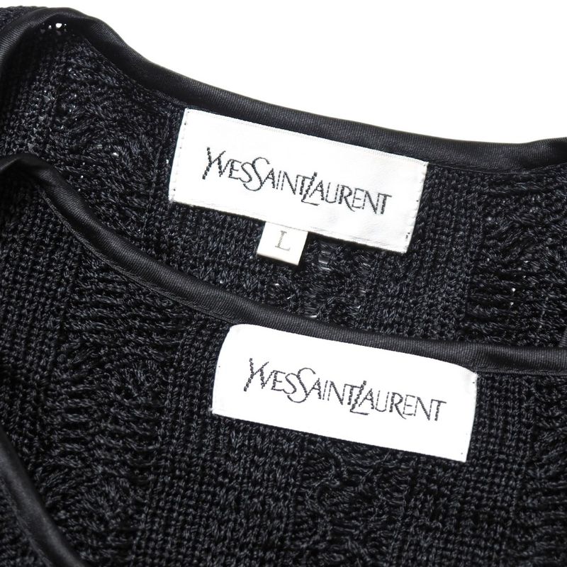 YVES Saint Laurent Yves Saint Laurent Ensemble Size Vest M Cardigan L Knit