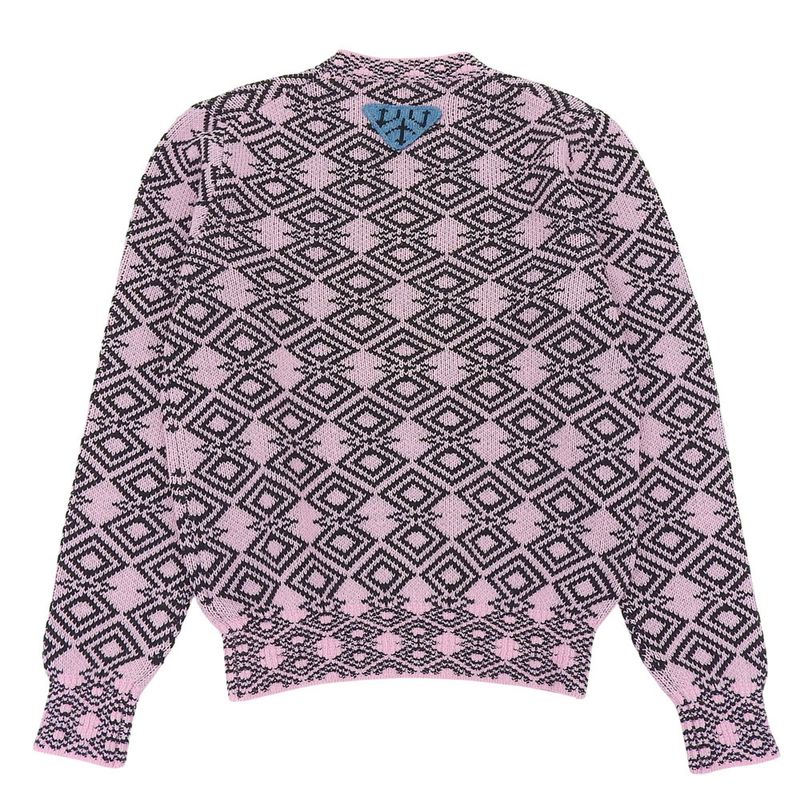 Prada Beautiful All-over Cashmere Knit Top Men's Pink And Black 44 Umb258 44