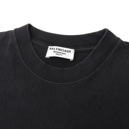 Balenciaga Cotton T-shirt Top Men's Black M 612965 Tivg5 21 Years M