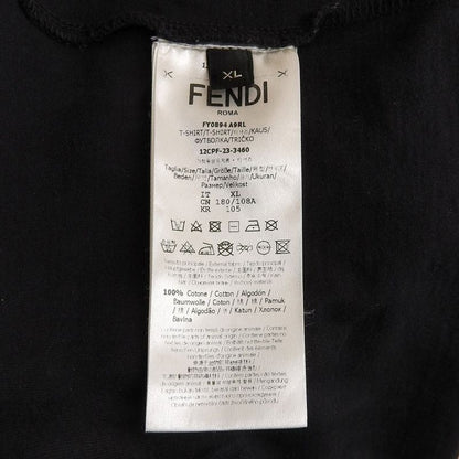 Fendi T-shirt Top Men's Black XL Fy0894a9rl 23 Years XL