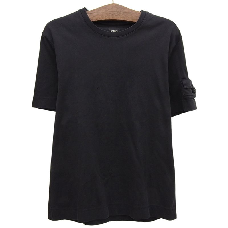 Fendi T-shirt Top Men's Black S Fy1180am77 Made In 22 S