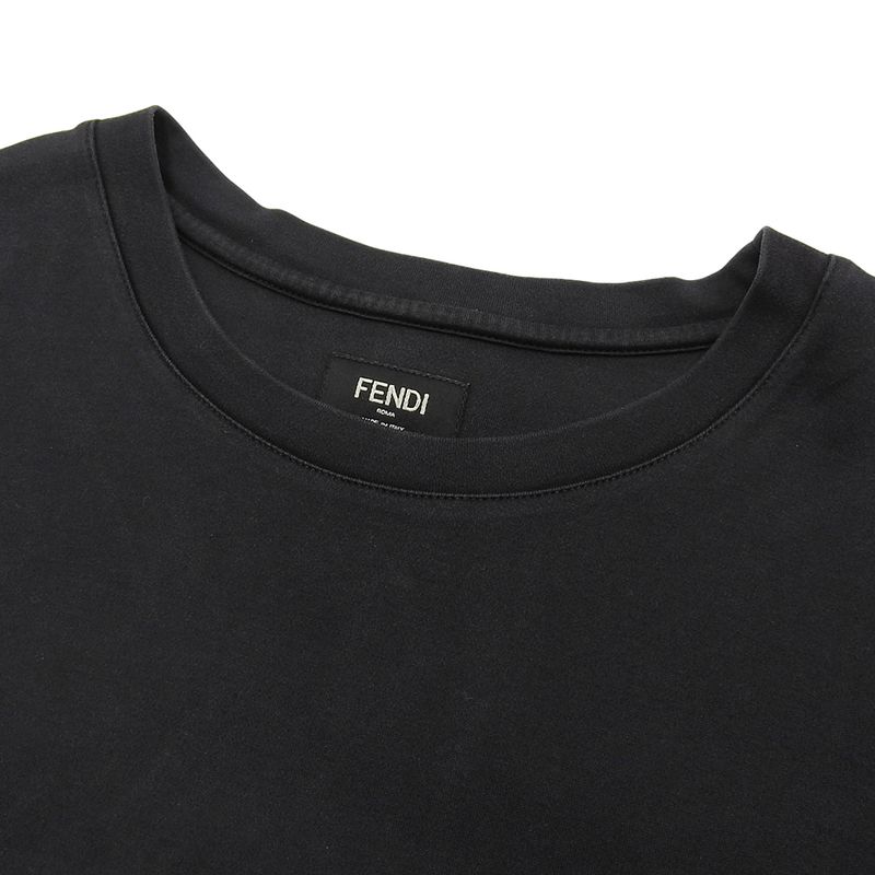 Fendi T-shirt Top Men's Black S Fy1180am77 Made In 22 S