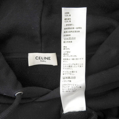 Celine Cotton Logo Pullover Hoodie Top Men's Black XS 2y321670q XS