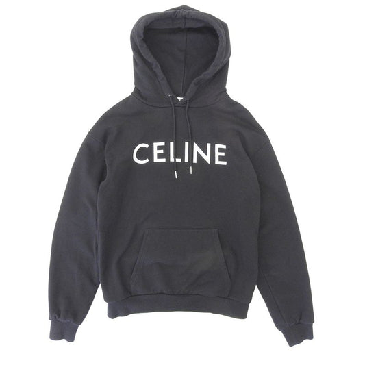 Celine Cotton Logo Pullover Hoodie Top Men's Black XS 2y321670q XS