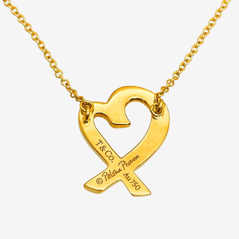 Tiffany & Co Tiffany & Co Loving Heart Necklace 18K Yellow Gold 3.5g Yellow