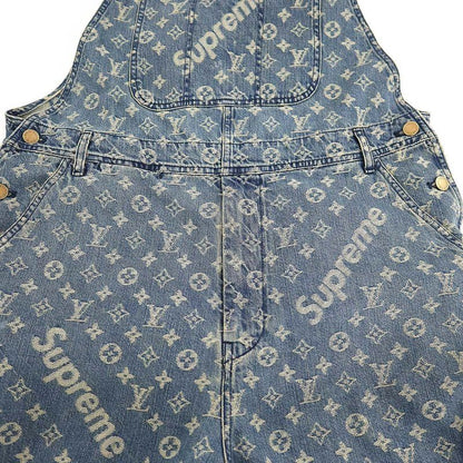 Louis Vuitton X Supreme Louis Vuitton Supreme 17aw LV Jacquard Denim Overalls