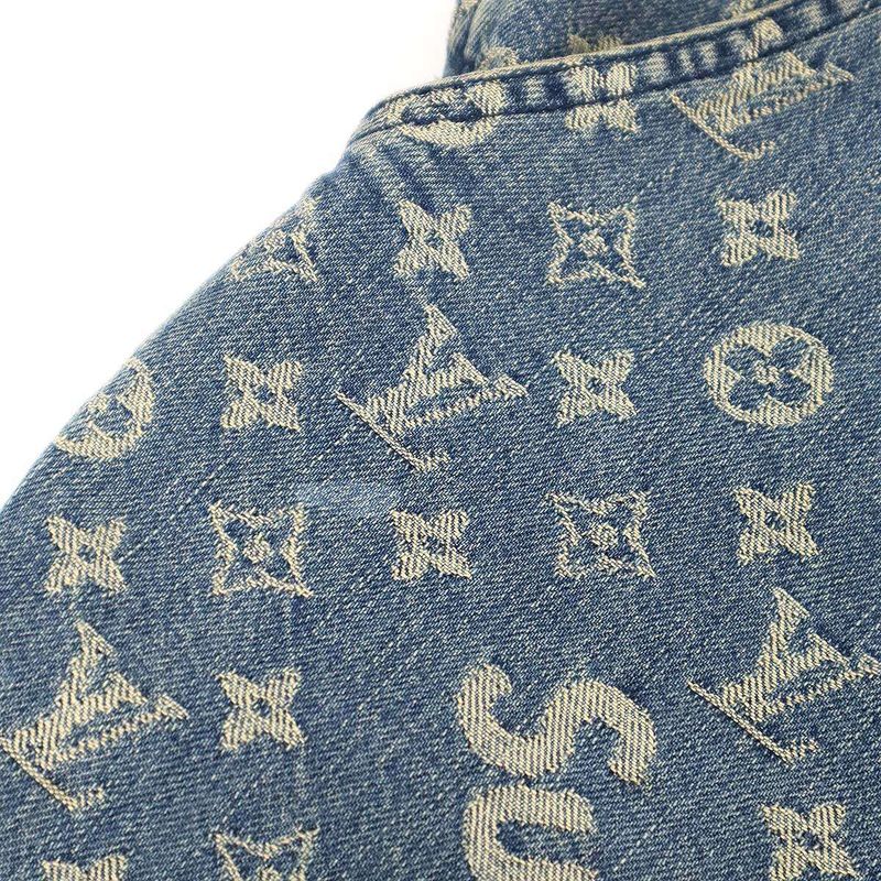 Louis Vuitton X Supreme Louis Vuitton Supreme 17aw LV Jacquard Denim Overalls