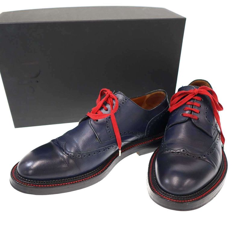 Dior Homme Dior Homme 13ss Wingtip Leather Derby Shoes 3de060vjl Navy 41