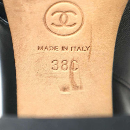 Chanel Matelasse Coco Mark Heeled Short Boots G33580 Black 38