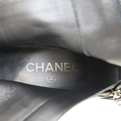 Chanel Matelasse Coco Mark Heeled Short Boots G33580 Black 38