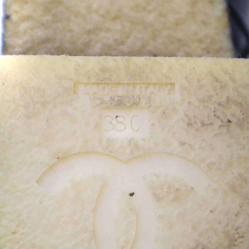 Chanel Coco Cles Peep Sole Leather Boots G31204 Black 38