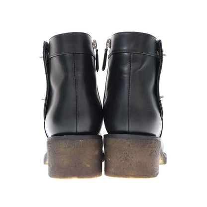 Chanel Coco Cles Peep Sole Leather Boots G31204 Black 38