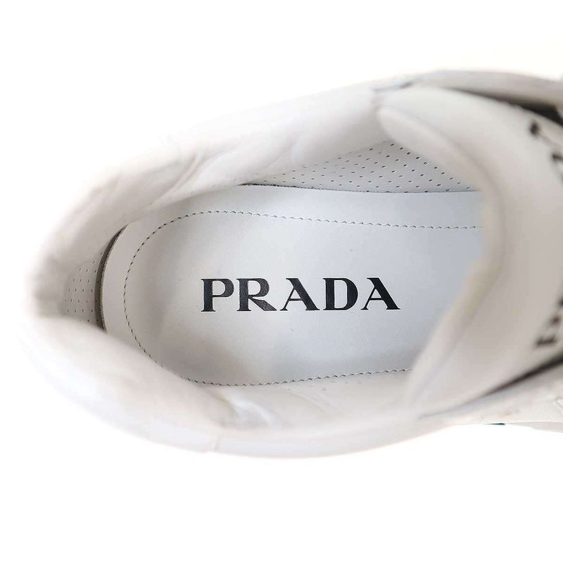 Prada Prax 01 All Leather Sneakers 2ee369 White 7 1 2